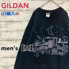 ●F542【US輸入】ギルダン スウェットシャツ ブラック系 men's【M】