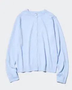 未着用：UNIQLO クルーネックカーディガン ライトブルー 長袖 L