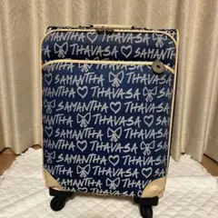 SAMANTHA THAVASA ロゴプリントキャリーケース 機内持ち込みOK