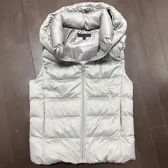 ユニクログレー フード付きダウンベスト Lサイズ