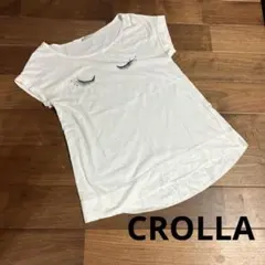 CROLLA クローラ プリント 半袖 Tシャツ ホワイト 白 中古 日本製