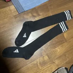 アディダス レディース ソックス 黒 ストライプ