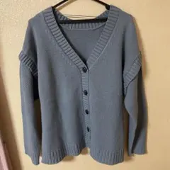 GU マルチウェイカーディガン ニット BLUE Lサイズ