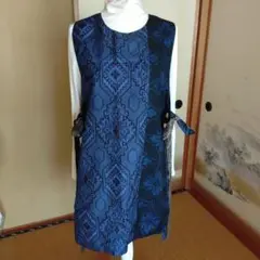 アンティーク大島紬　リメイク　リバーシブルベスト