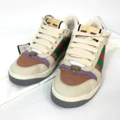 Gucci スニーカー ベージュ/グリーン/オレンジ - メルカリ