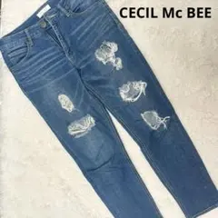 CECIL McBEE ダメージスキニーデニム レディース デニム