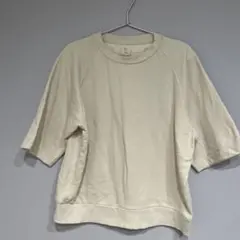 無印良品 トレーナー生地 ラグラン半袖 ベージュのサムネイル