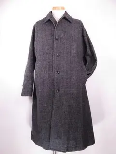 【値下げ】アーバンリサーチ　ロングコート　グレンチェック柄　グレー　黒　Ｌ