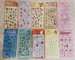 ぷくぷくシール 10種セット 　ズートピア、ベイマックス、ミッフィー　など