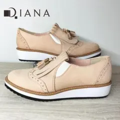 DIANA ダイアナ タッセルローファー ピンクベージュ 23cm