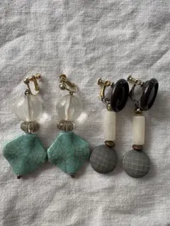 ヴィンテージパーツ　イヤリング2点セット