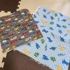 キルティング 恐竜 車 生地 2枚セット