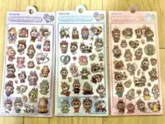 ラブブ　ボンボンドロップシール　ぷくぷくシール　3枚セット【B】