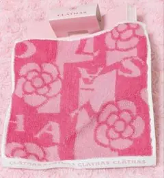 【✨即購入大歓迎✨】CLATHAS 花柄 ピンクタオルハンカチのサムネイル