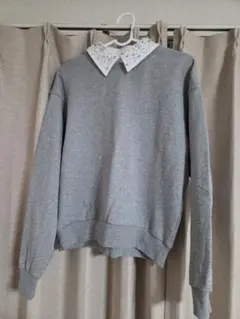 25AW SNIDEL ビジュー衿スウェット ネイビー - メルカリ