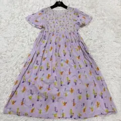 【極美品】ツモリチサトスリープワコール サボテン Aライン フレア ギャザーのサムネイル