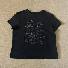 希少】Matin Kim ロゴ刺繍 Tシャツ ブラック Lサイズ - メルカリ
