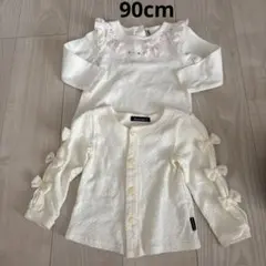 ロンTとカーディガン　moujonjon 90cm ２点セット