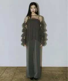 （結婚お呼ばれドレスに）ANDRESD オールインワン＋チュールセット