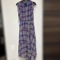 snidelチェック柄ノースリーブワンピース