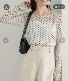 mystic ドットレースフルオーバー FREEサイズ