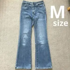 【ああ様専用】GU フレアジーンズ　ブルー　Mサイズ