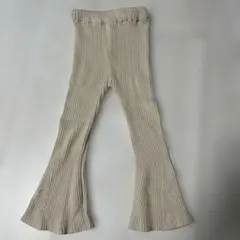 make your day キッズ リブ フレアパンツ 100 アイボリー