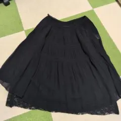 OLIVE des OLIVE プリーツスカート ブラック 日本製のサムネイル