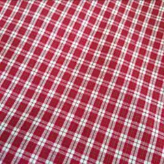 オーバーチェック 白地×赤・茶