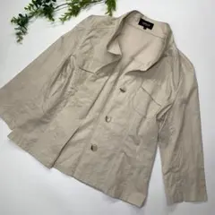 美品❤️コムサイズム ジャケット　薄手　春　ベージュ　11号　Lサイズのサムネイル