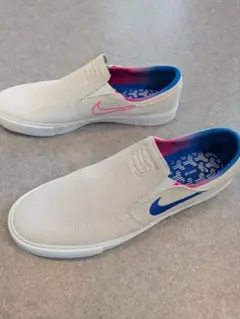 Nike Stefan Janoski スリッポン ホワイト/ブルー - メルカリ