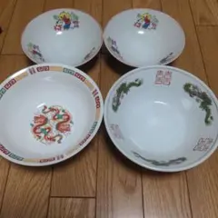 昭和レトロ】長峰陶苑 ラーメン丼 龍柄 中華食器 21cm - メルカリ