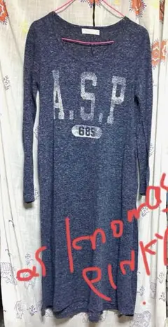 ❤︎杢ブルー@アズノゥアズ ❤︎asknowas pinky ロングワンピース