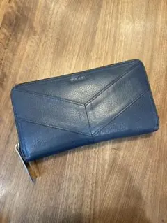 値下げ！DIESEL 長財布　ネイビーのサムネイル