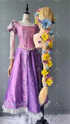 シークレットハニー ディズニー ラプンツェル 仮装 ドレス コスプレ D