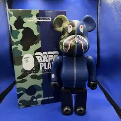 ベアブリック 400% BAPE 1st カモ シャーク ネイビー