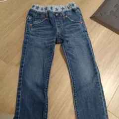 DOUBLE.B デニム長ズボン 星柄ウエストバンド110