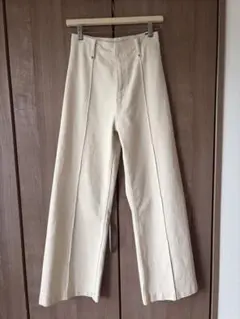 美品ZARA ハイウエストパンツ アイボリー 白EUR36(S-Mサイズ)のサムネイル