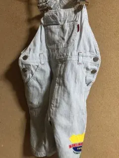 ミキハウス ストライプオーバーオール 110cm