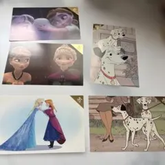 ディズニーストア アナと雪の女王 101わんちゃん ポストカード 5枚セット