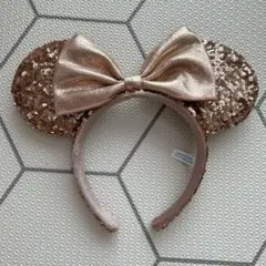 ディズニーランド・シー ミニー カチューシャ スパンコール ピンク