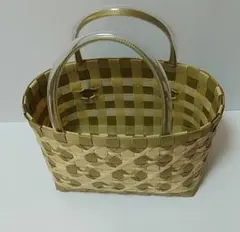 PPバンド プラカゴバッグ リボン柄小
