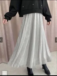 ラメチュールプリーツスカート[fo1986]