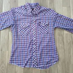 Wrangler チェック柄長袖シャツ