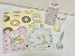 すみっこぐらし食器セット　ロンググラス（黄）　スプーン　メラミンプレート