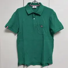 LACOSTE グリーン ポロシャツ 鹿の子 トリコロール M