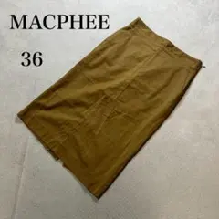 美品✨ マカフィー　タイトスカート　リネン　キャメル　36のサムネイル