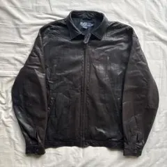 【90s】Ralph Lauren レザージャケット スウィングトップ フェード Ralph Lauren - 90s ラルフローレン レザージャケット