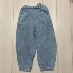 GIRLSライトデニムバレルレッグジーンズ　GU