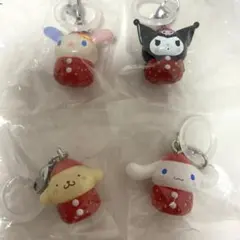 サンリオ いちごめじるしアクセサリー クロミ シナモン プリン ウサハナ 4個